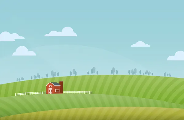 Paysage agricole — Image vectorielle