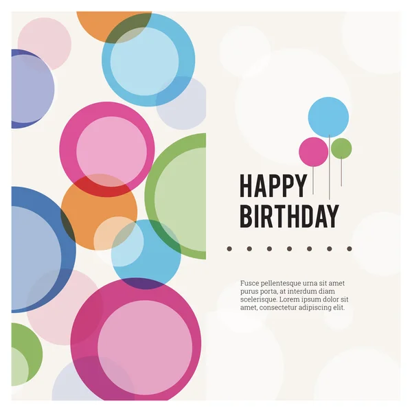Grattis på födelsedagen färg önskan — Stock vektor