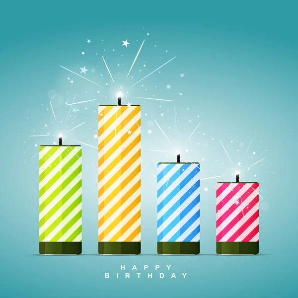 Firecrackers anniversaire — Image vectorielle
