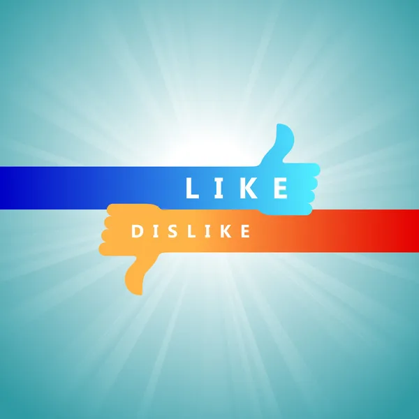 Like and Dislike — Stock Vector