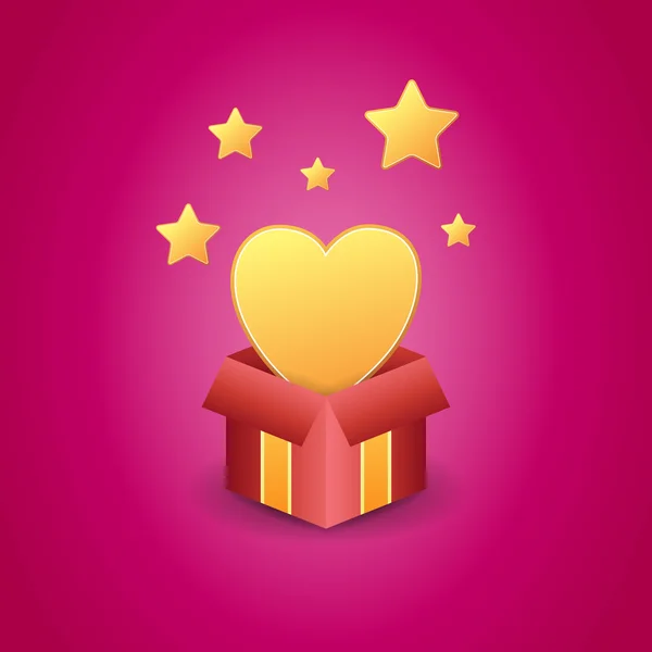 Love Gift Box — Stock Vector
