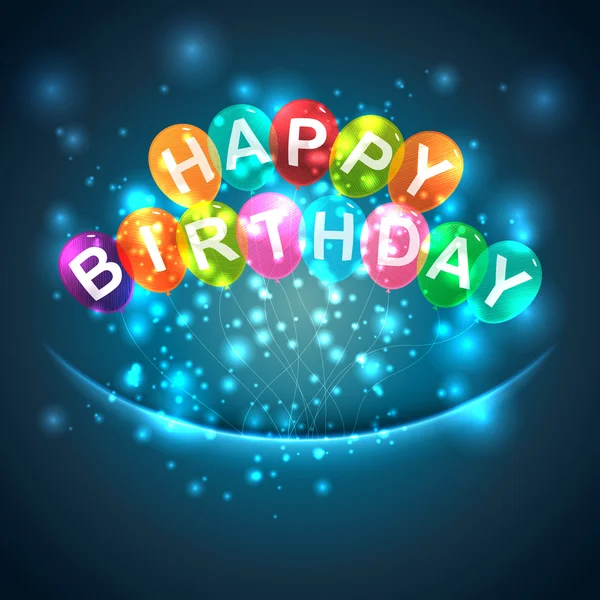 Happy birthday ballonnen achtergrond — Stockvector