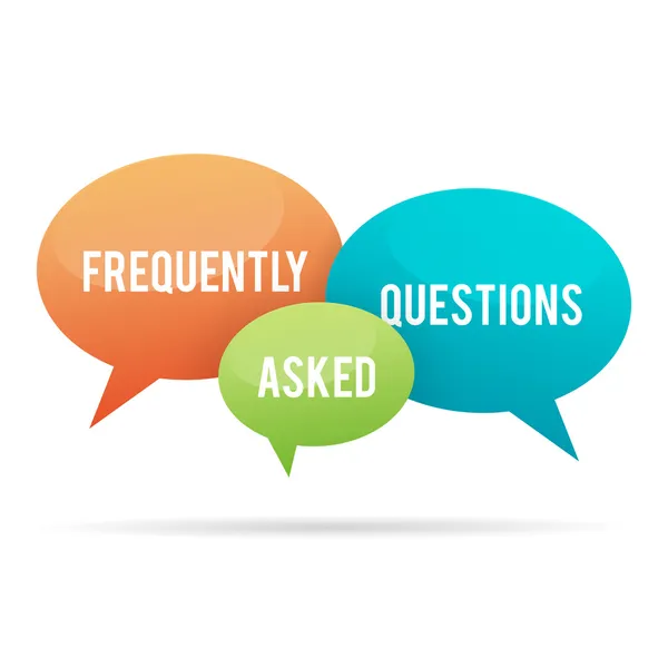 Frequently Asked Questions Talk Bubble — Stock Vector