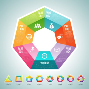 Çokgen Infographic öğeler