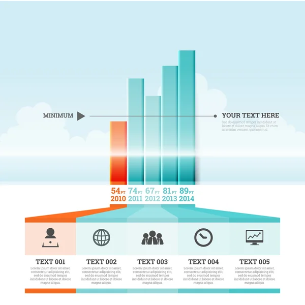 Infographic elements bar grafiği — Stok Vektör