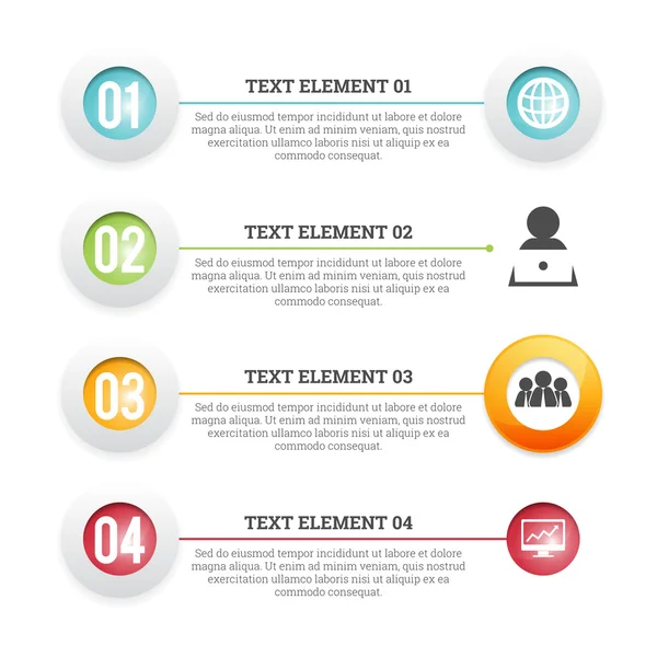 Icône Placement de texte Élément de conception Copyspace — Image vectorielle