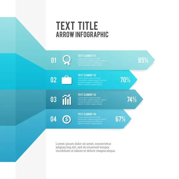 Arrow Infographic — Stock Vector