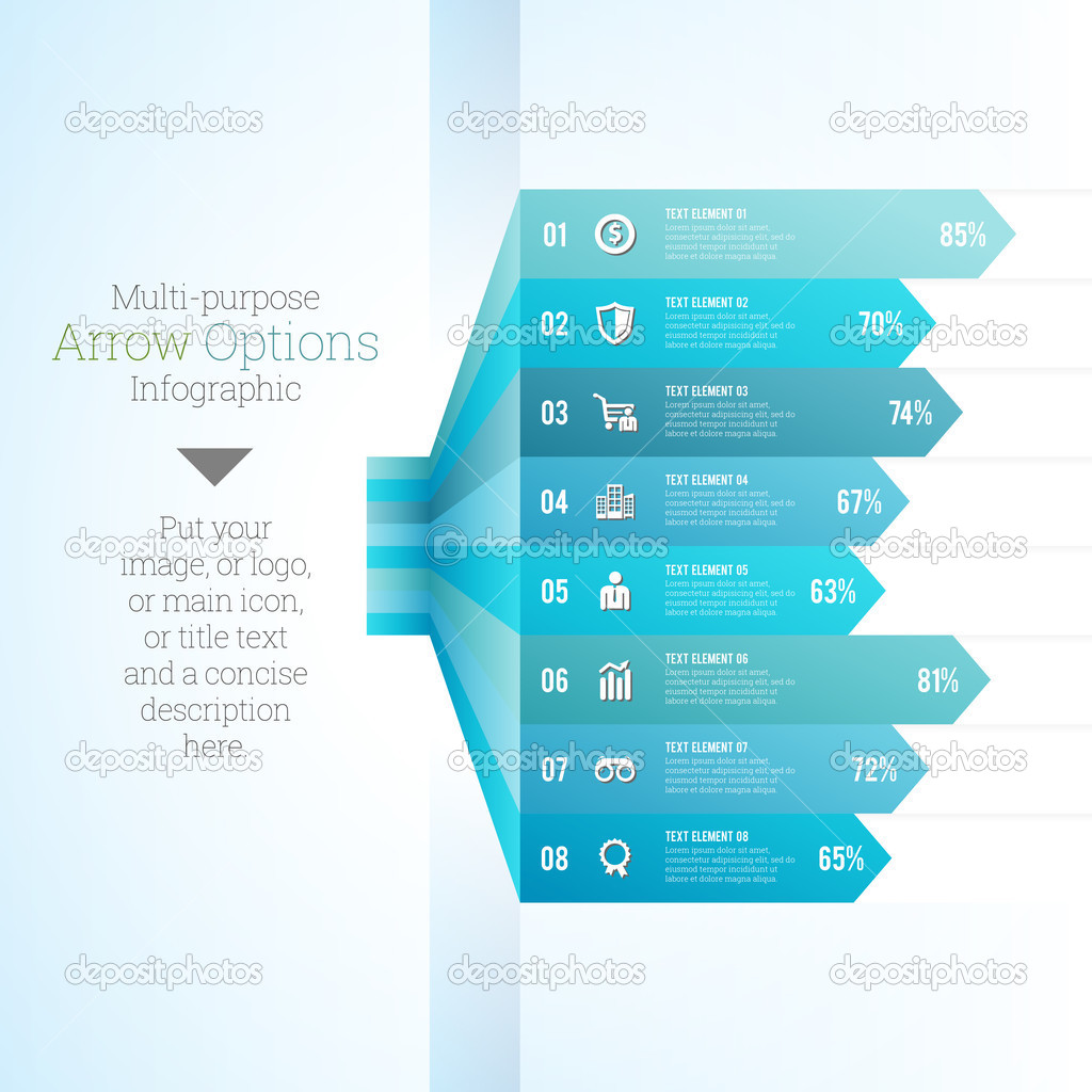 Multipurpose Arrow Option Infographic