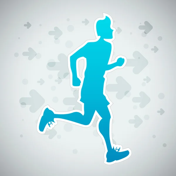 Ο άνθρωπος τρέχει — Διανυσματικό Αρχείο