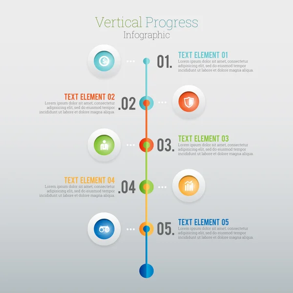 Infografik zum vertikalen Fortschritt — Stockvektor