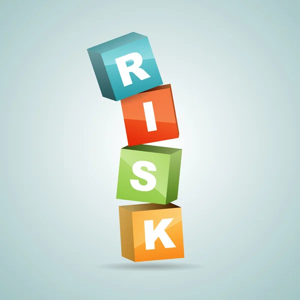 Risk block faller — Stock vektor