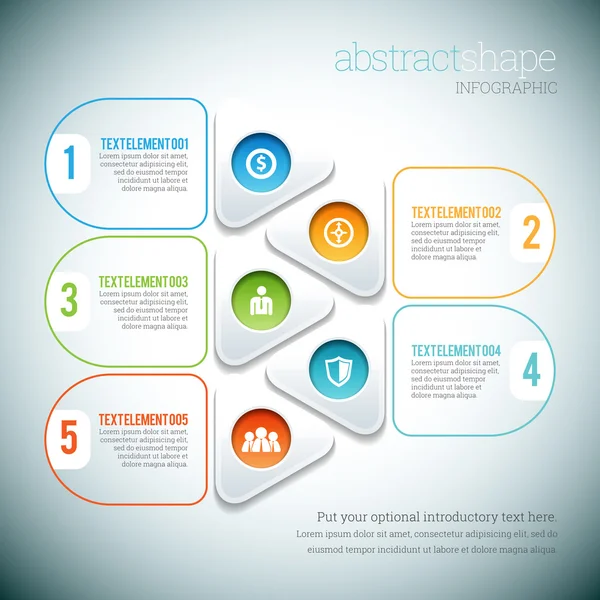 Abstrakte Form Infografik — Stockvektor