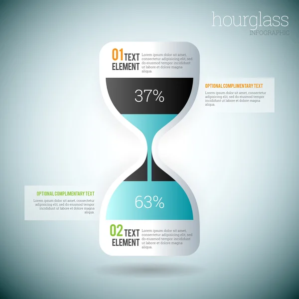 Hourglass Infographic — Stock Vector