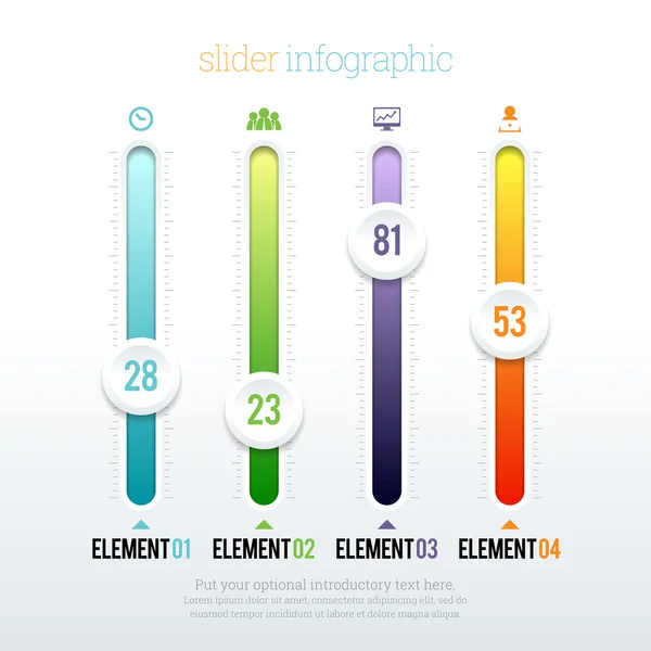 Schuifregelaar infographic — Stockvector