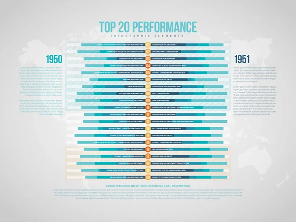 Vektorová Ilustrace Prvků Top Performance Infographic Design — Stockový vektor