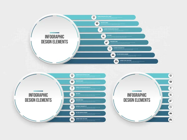 Illustration Vectorielle Des Éléments Conception Infographique — Image vectorielle