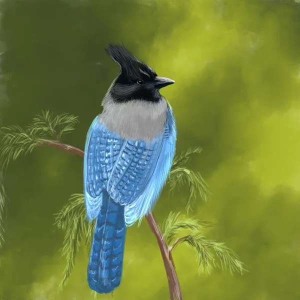 Pintura Pássaro Impressão Cgi — Fotografia de Stock