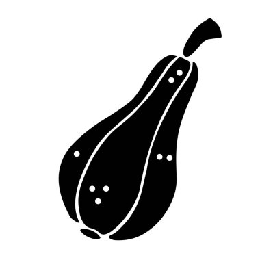 Cadılar Bayramı ve Şükran Günü süslemeleri için uzun bir lahananın siyah silüeti..