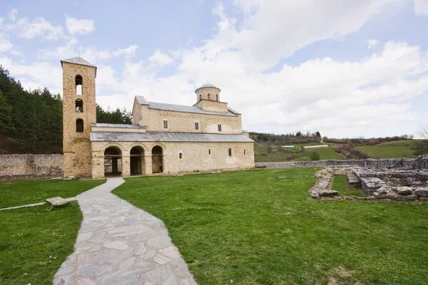 Srbský pravoslavný klášter, novi pazar, světového dědictví UNESCO — Stock fotografie