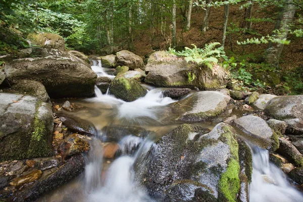 Mooie trapsgewijze waterval in de herfst — Stockfoto