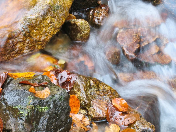 Ciottoli o rocce in torrente o torrente che scorre acqua — Foto Stock