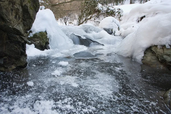 Stream rocks in winter — Stock Photo, Image