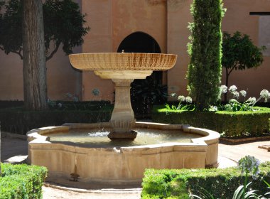 Garden Fountain in Alhambraof the Alhambra, Spain clipart
