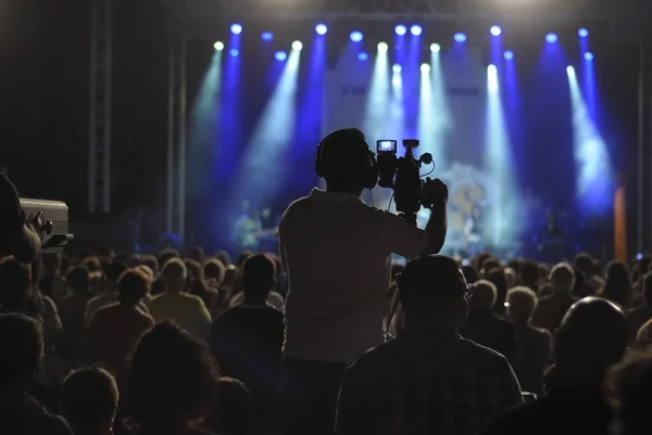 Silueta de camarógrafo — Foto de Stock