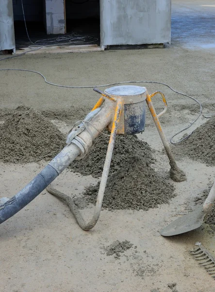 Máquina de execução betonilha piso — Fotografia de Stock