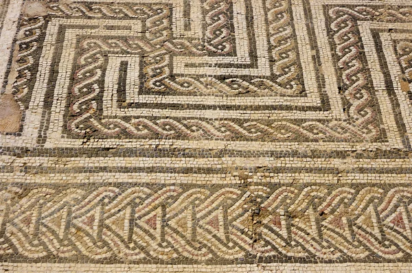 Piso em mosaico na ruína romana Italica Província Sevilha — Fotografia de Stock