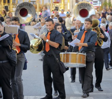 Modugno, İtalya - 23 Eylül 2013:procession azizi