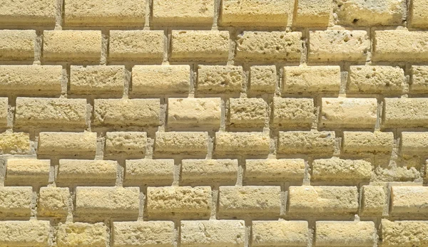 Walls of a castle with blocks of stone ashlar — Stock Photo, Image