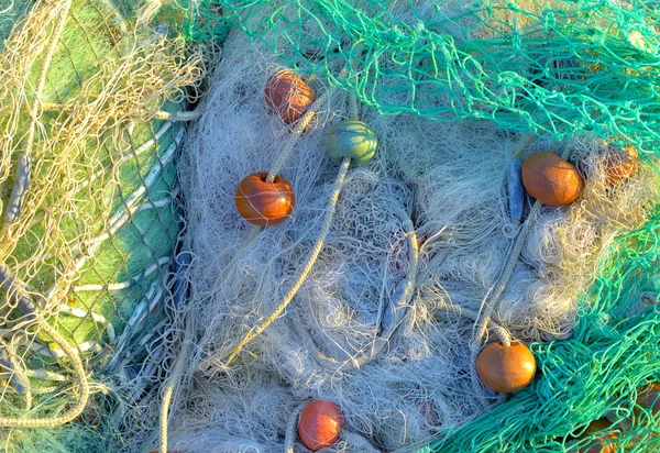 Background used and dirty fishing net detail — Stock Photo, Image