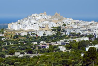 Görünüm eski kasaba Ostuni (Italya apulia)