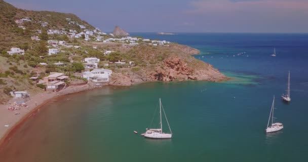 Вид Панрайон Архіпелаг Еоліанських Островів Італія — стокове відео