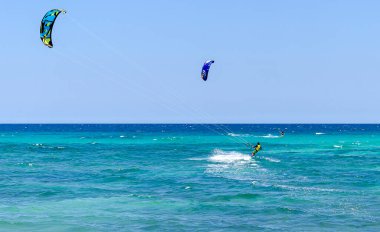 Sahil hattı Tarifa. Cadiz, İspanya. Tarifa, İspanya 'da tatil için en popüler yerdir.