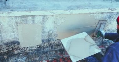 alçı kaba, seçici odak üzerine alçı aracı mermer.