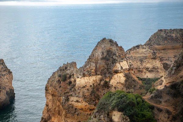 Formação Rochosa Ponta Piedade Lagos Portugal — Fotografia de Stock