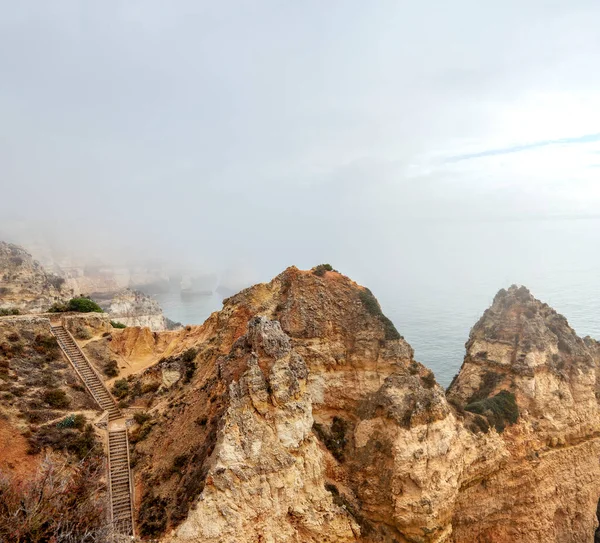 Rotsformatie Van Ponta Piedade Lagos Portugal — Stockfoto