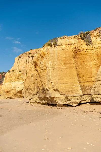 Spiaggia Maria Luisa Con Formazione Rocciosa Albufeira Algarve Portogallo — Foto Stock