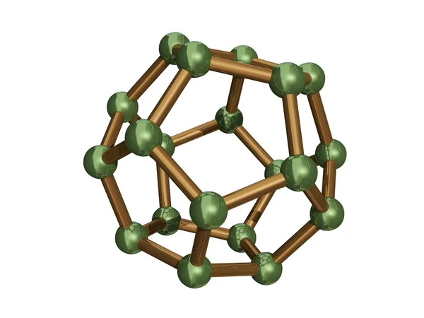 Na białym tle c20 fullerene Zdjęcie Stockowe