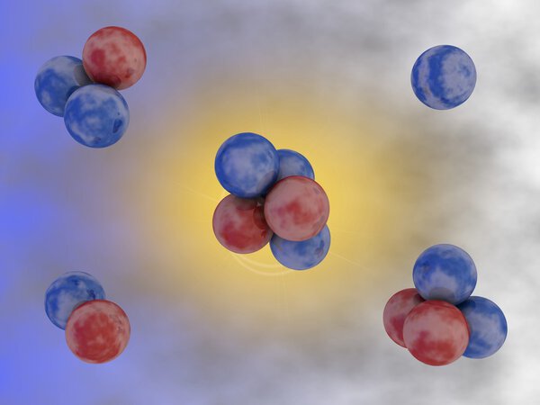 Иллюстрация ядерного синтеза
