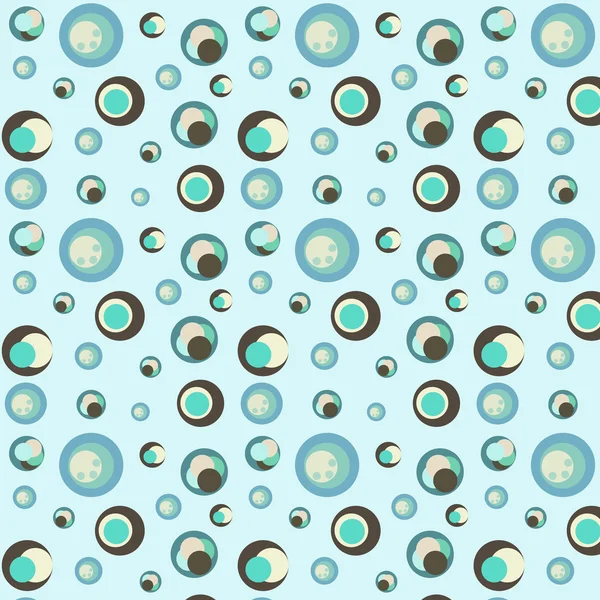 Seamless retro pattern with circles illustration — Stock Vector