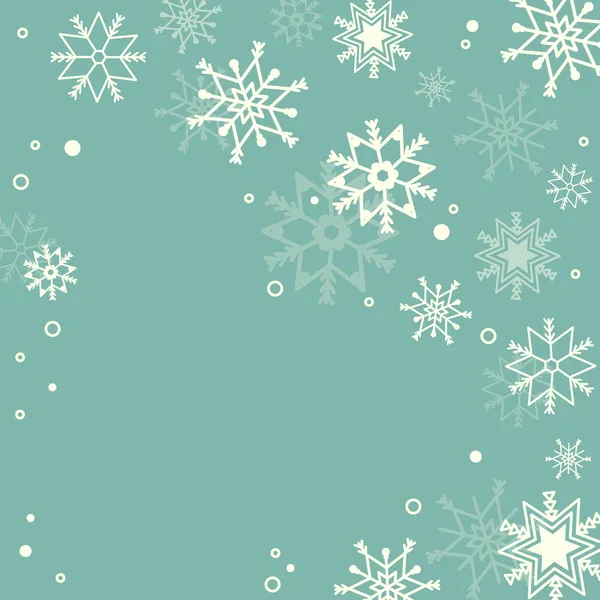 Retro basit Noel kartı ile kar taneleri