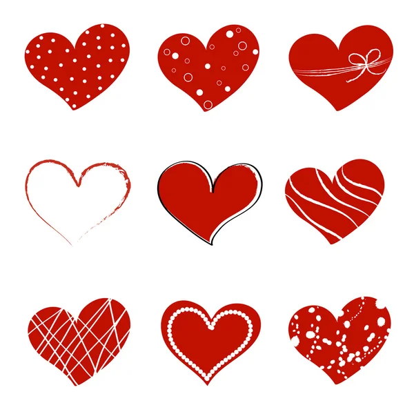 Valentine day doodle hearts — Wektor stockowy