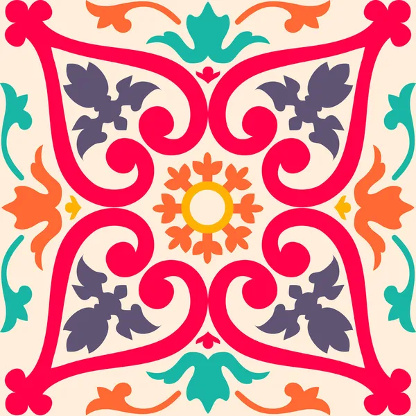 Seamless colourful ornament tiles — Stock Vector