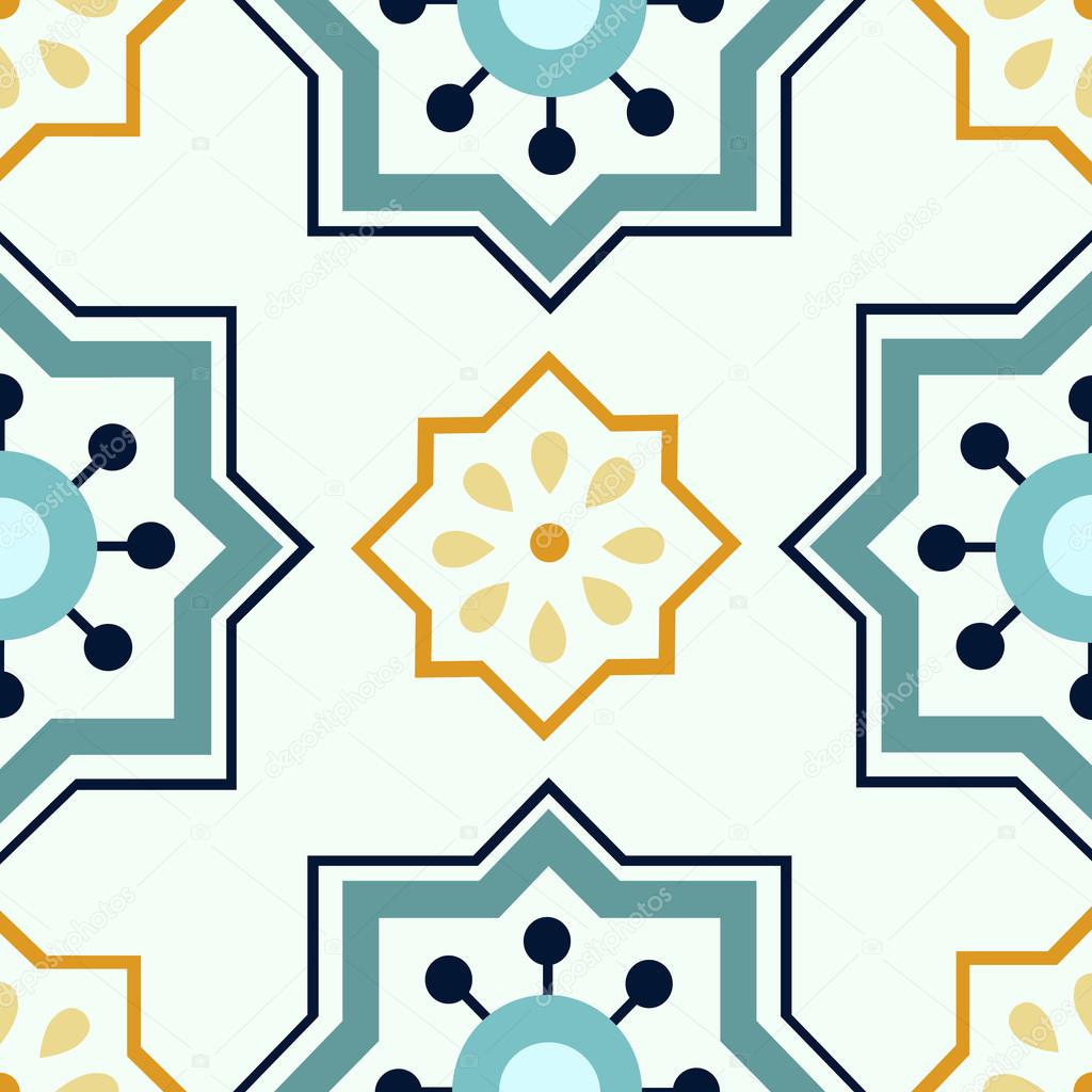 Seamless colourful ornament tiles — Stock Vector © AnaMOMarques 24399087