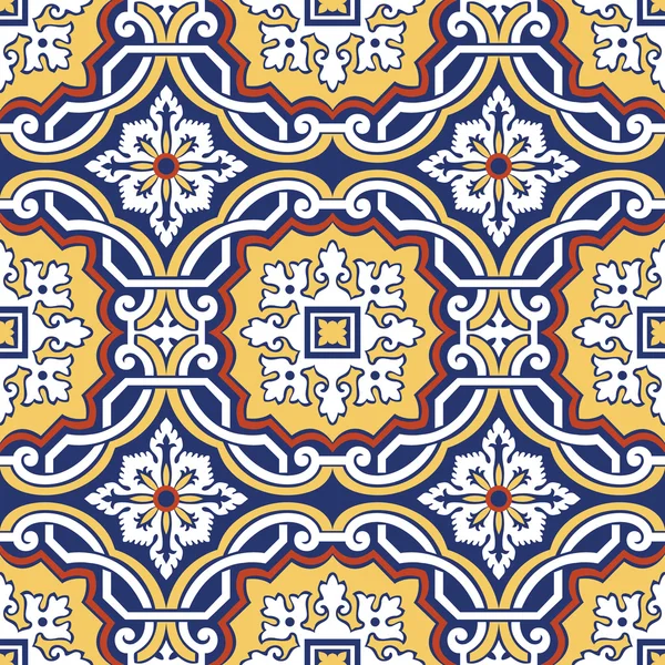 Безшовна барвиста декоративна плитка — стоковий вектор