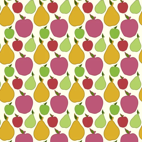 Modèle sans couture de fruit vectoriel — Image vectorielle