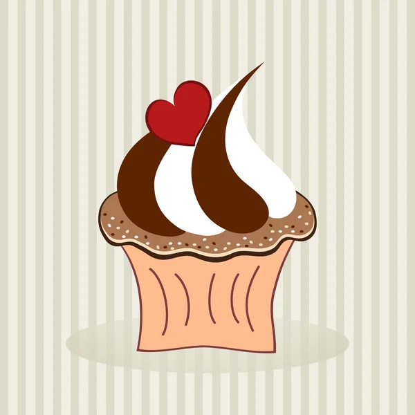 Delicioso cupcake —  Vetores de Stock